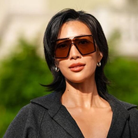 Max Mara MILLER MM0117 32E Shield Sunglasses - Gold/Brown main image 9